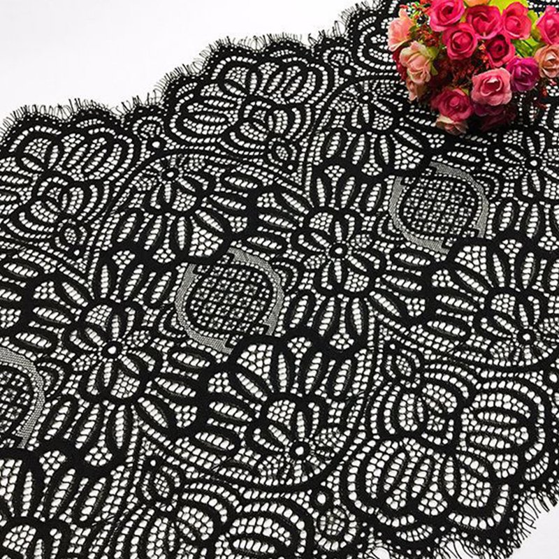 Lace Trim Wave Eyelash Nylon Lace Fabric for Bridal Wholesale Supplier 6